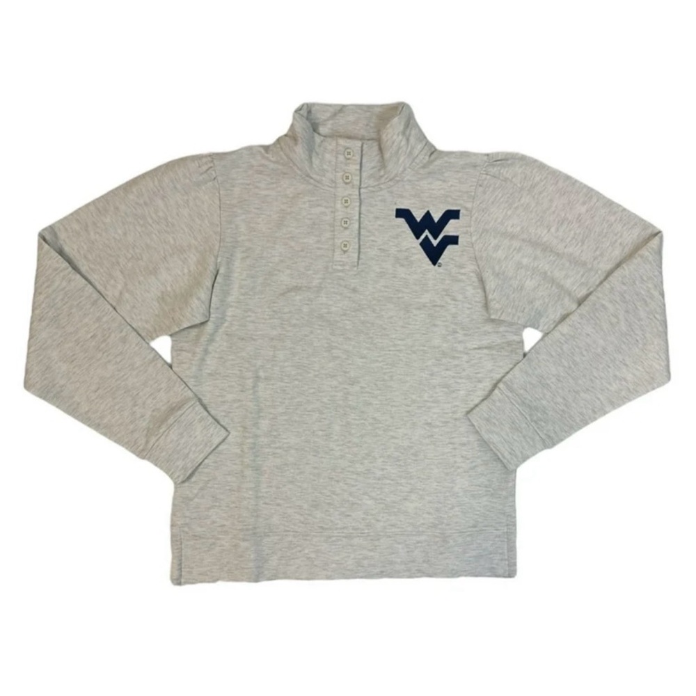 Liv Casual Women's NCAA Long Sleeve Fleece Lined Pullover Top WV Mountaineers XL